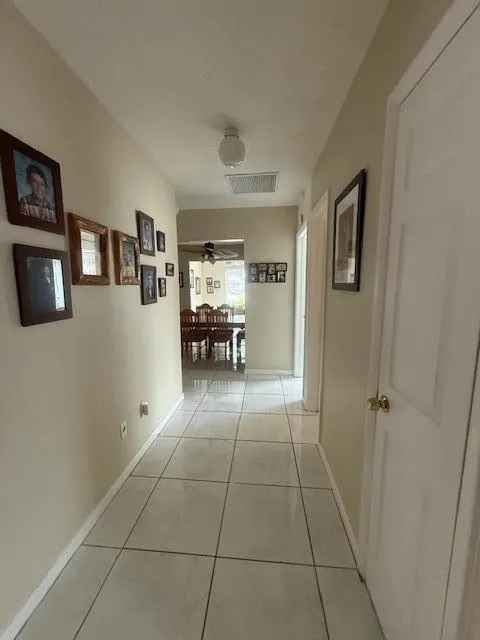 hallway to the kitchen and family room