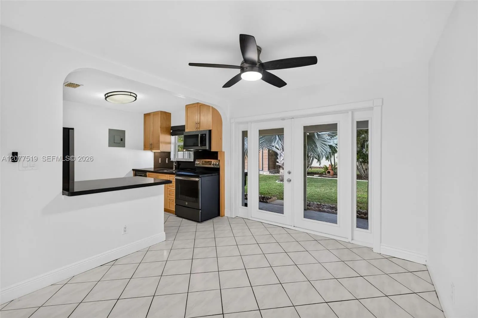 Dining area conveniently positioned within the main living space for easy entertaining.