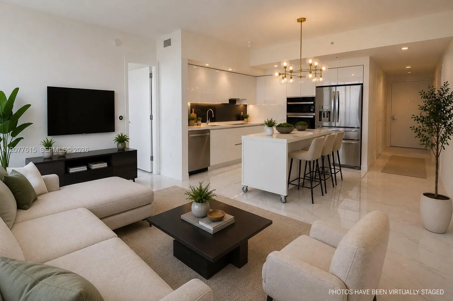 Photos have been virtually staged & altered. Virtually staged for illustration purposes. Furniture, décor, lighting, and finishes shown are not currently present or included in the sale.