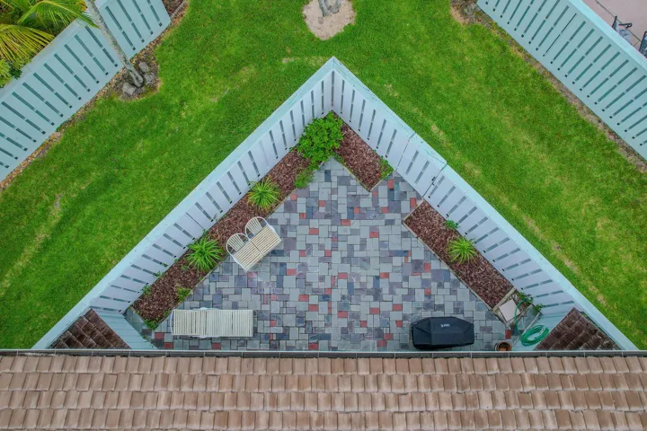 aerial view of courtyard