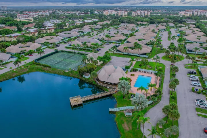 Aerial view of courts club house
