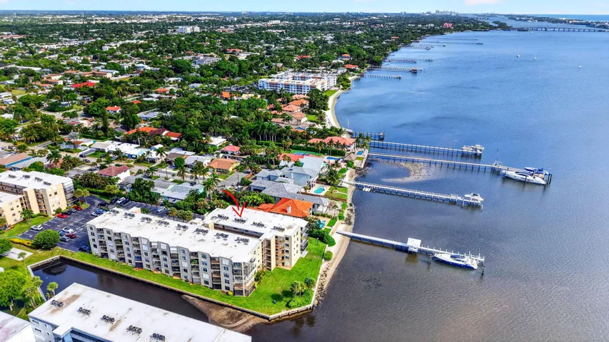 Aerial waterfront