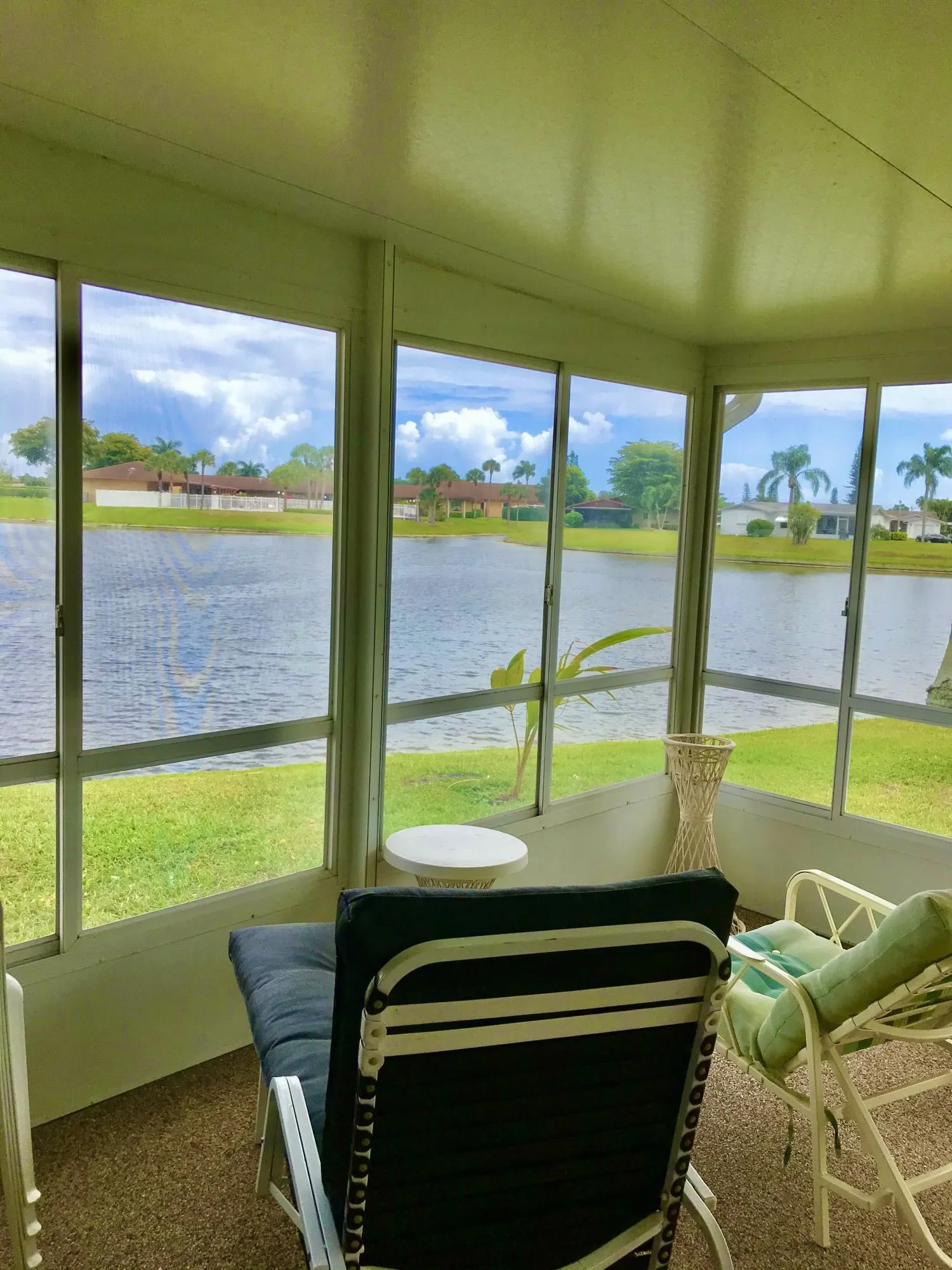 view from covered patio