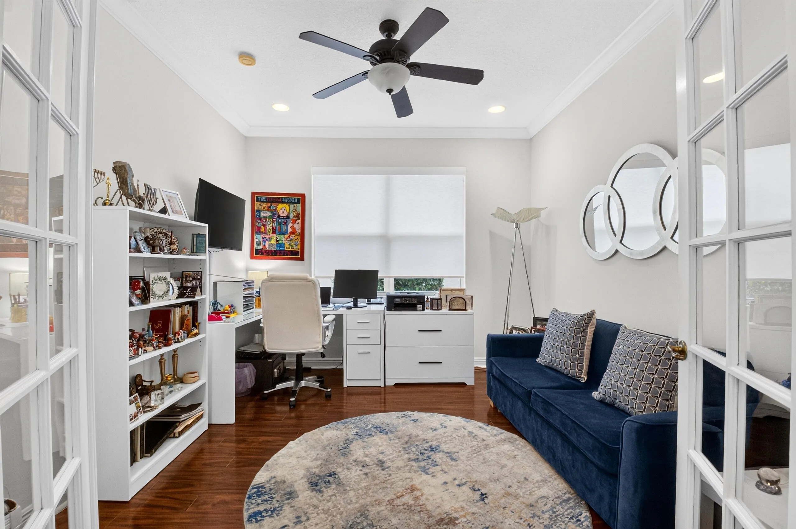 Stunning Ceiling Fan. You can add a closet for added functionality