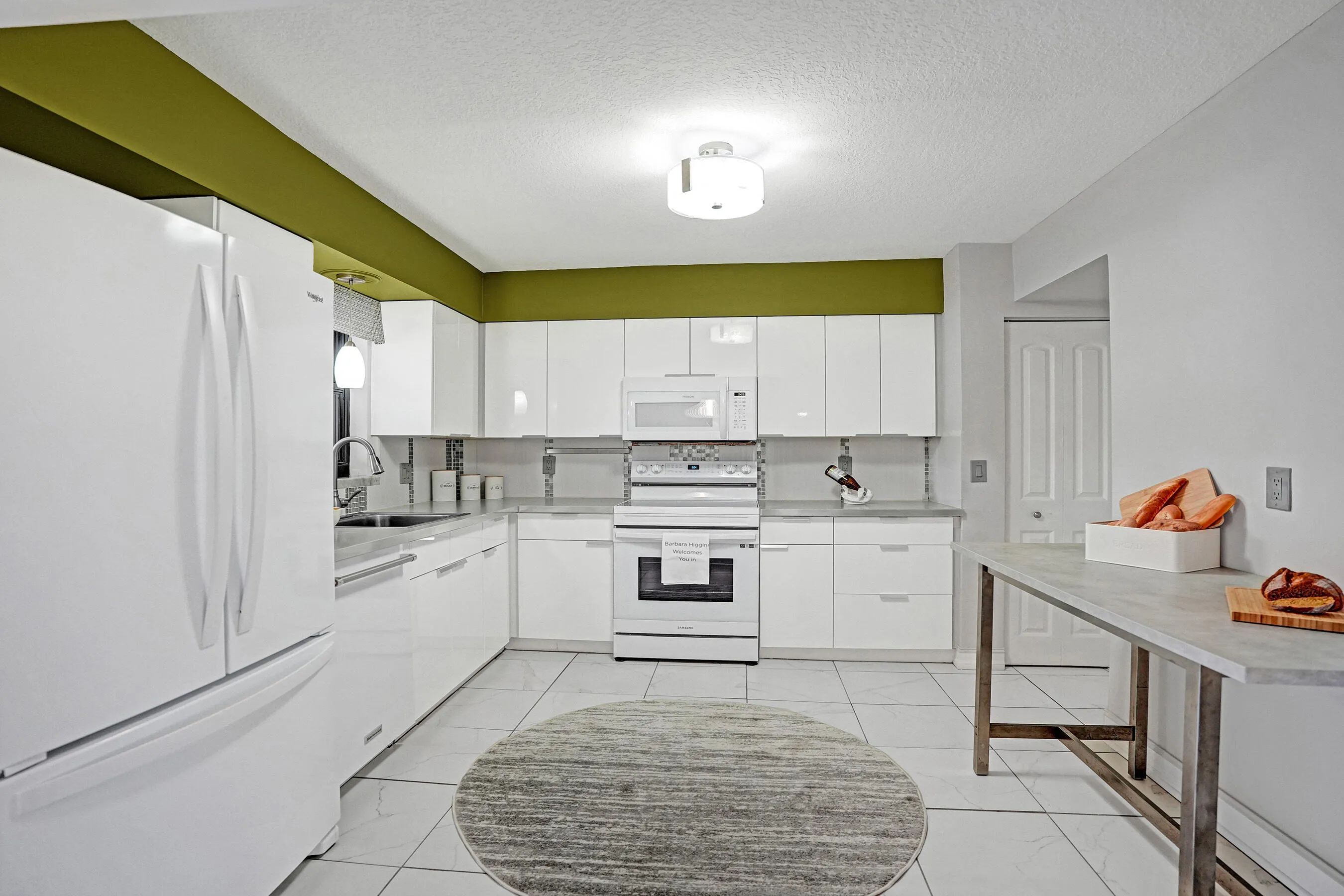 Look at the modern kitchen!