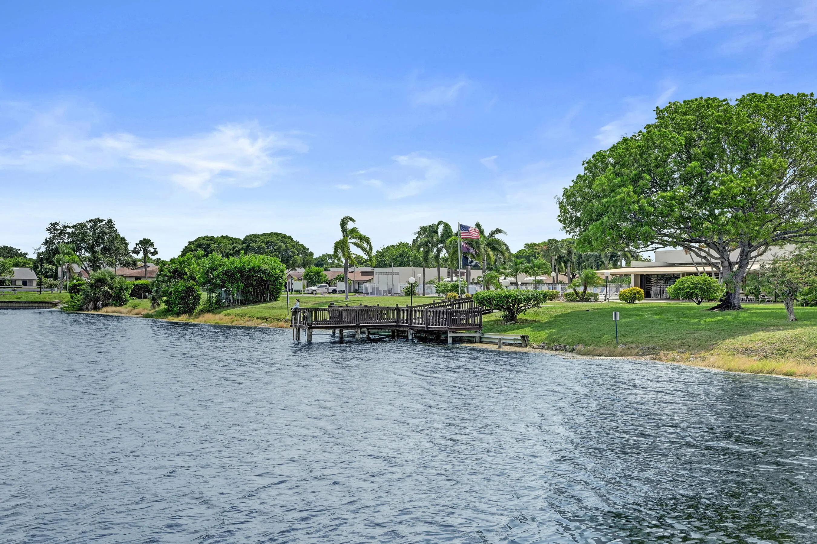 You can see the clubhouse and the clubhouse dock from the back yard!
