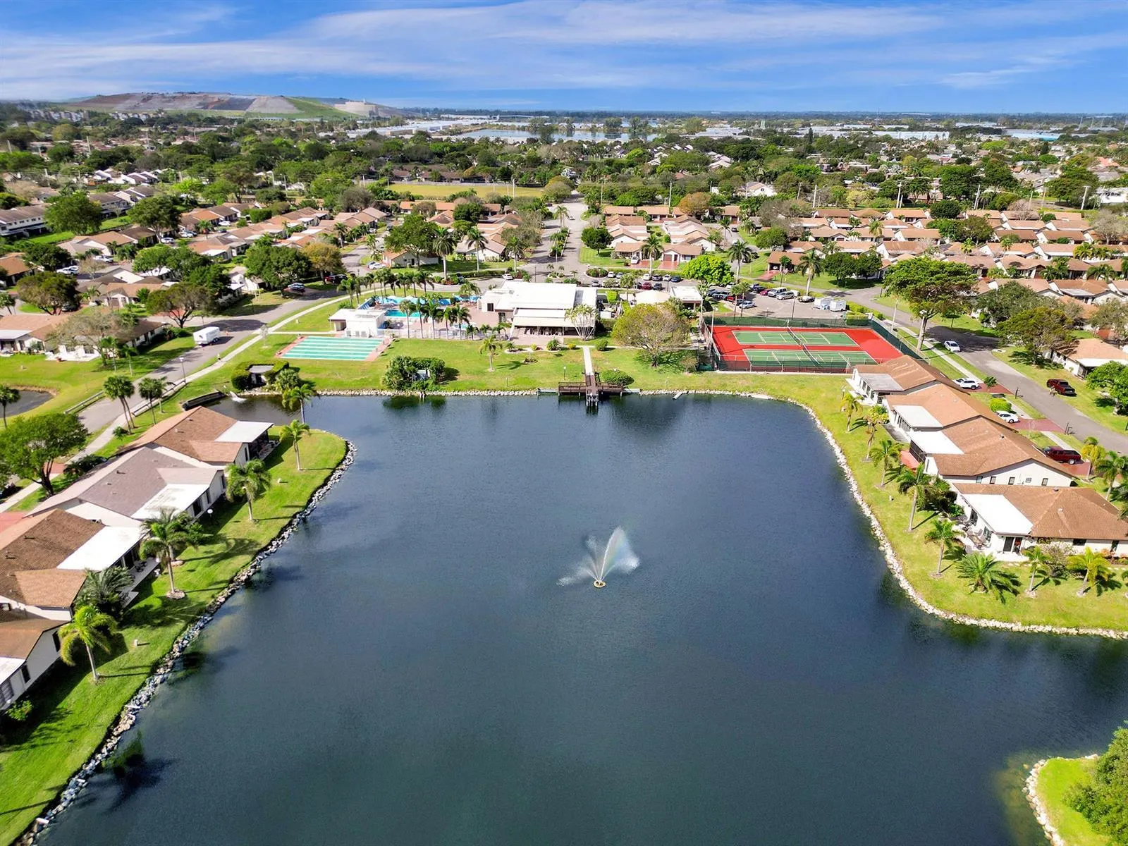The big lake in the community