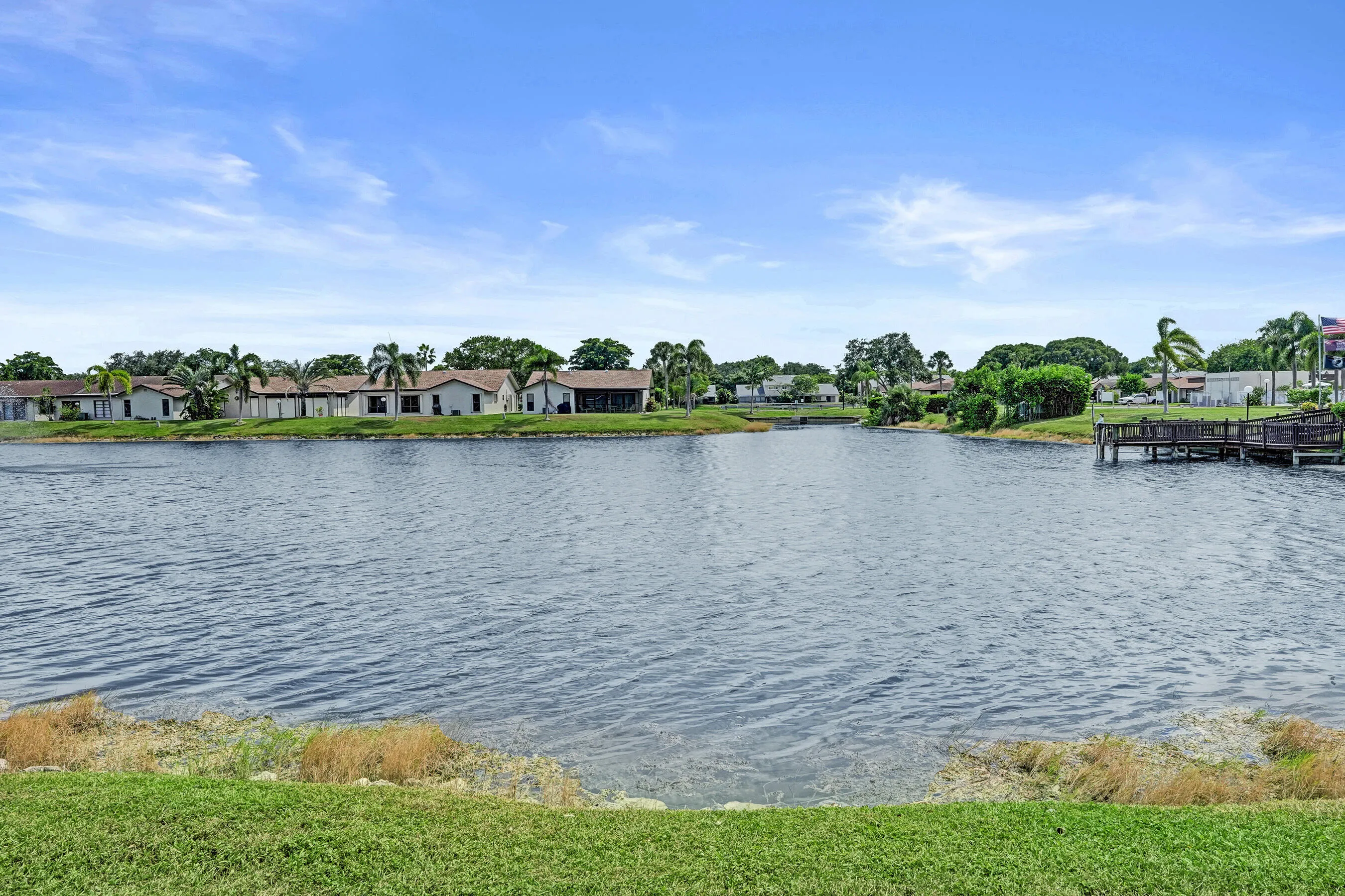 Large lake view from the back patio