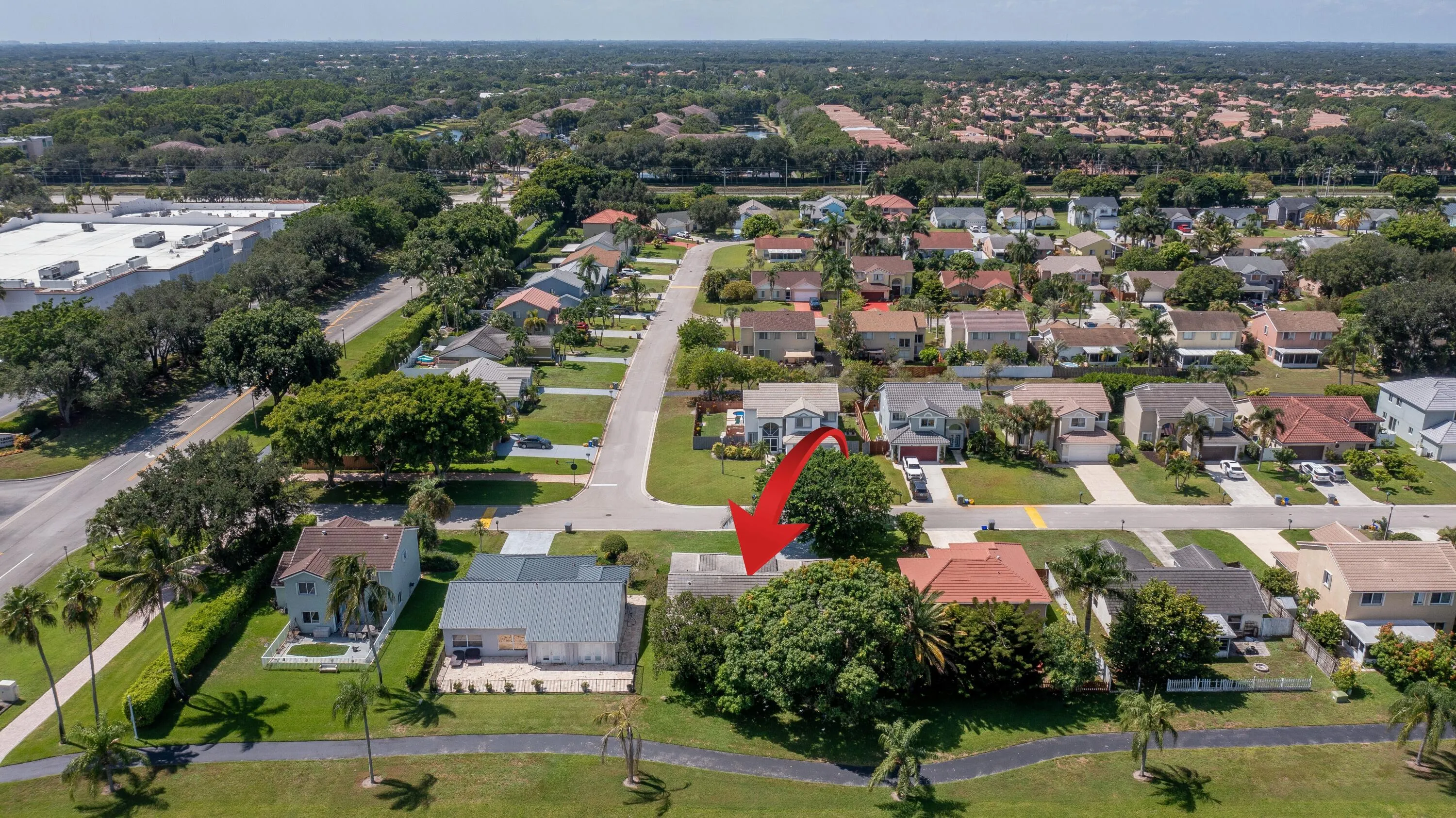 Aerial looking South