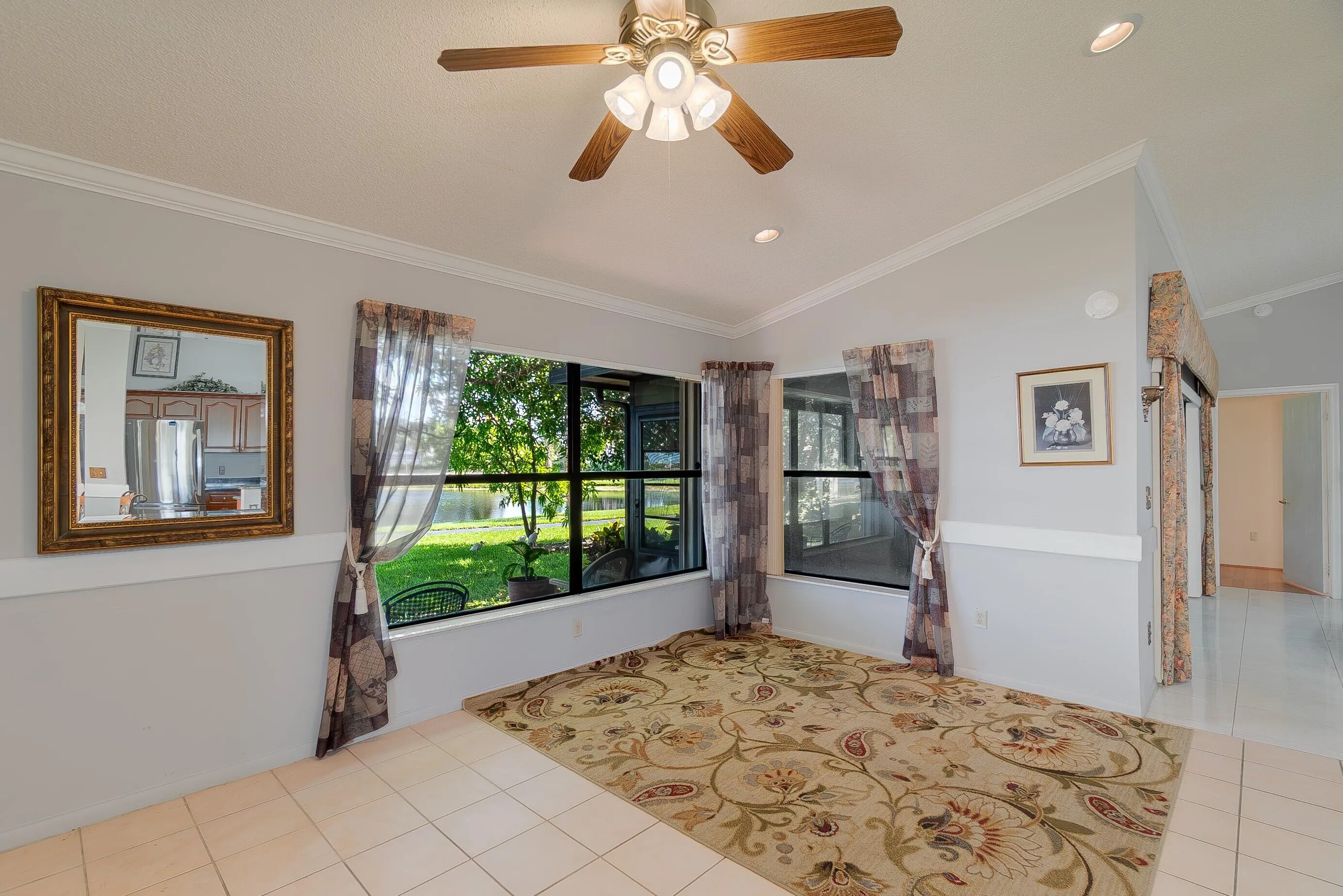 Family Room with lake view