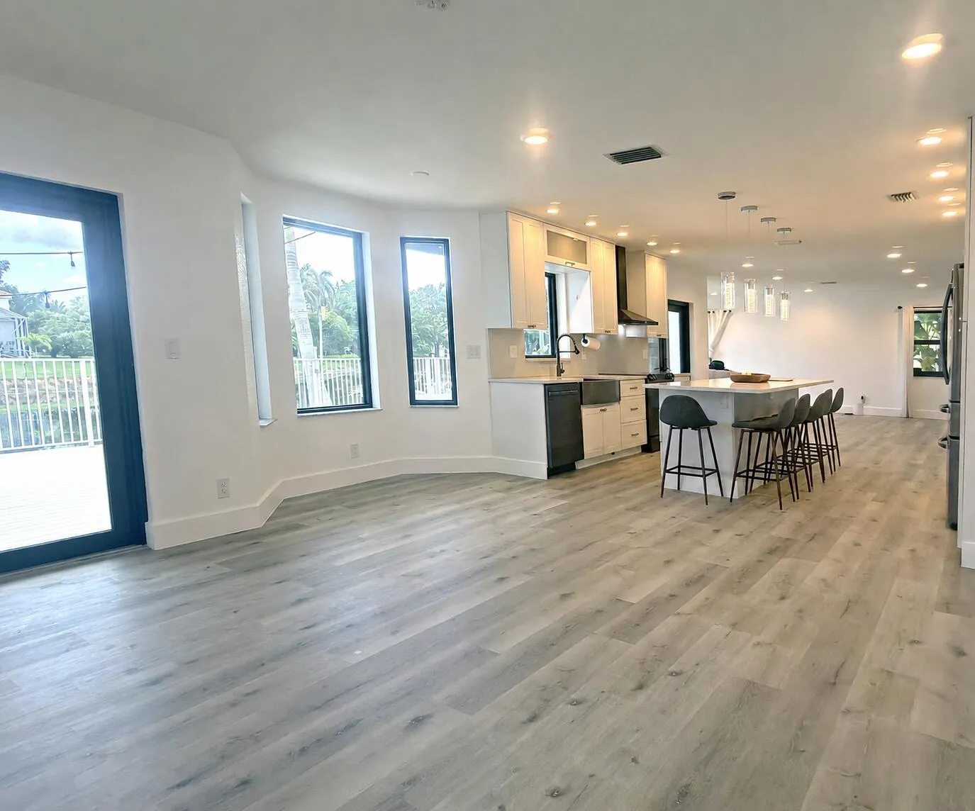 Dining open to kitchen
