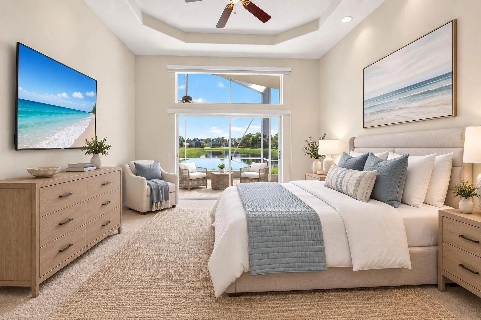 VIRTUALLY STAGED PRIMARY BEDROOM