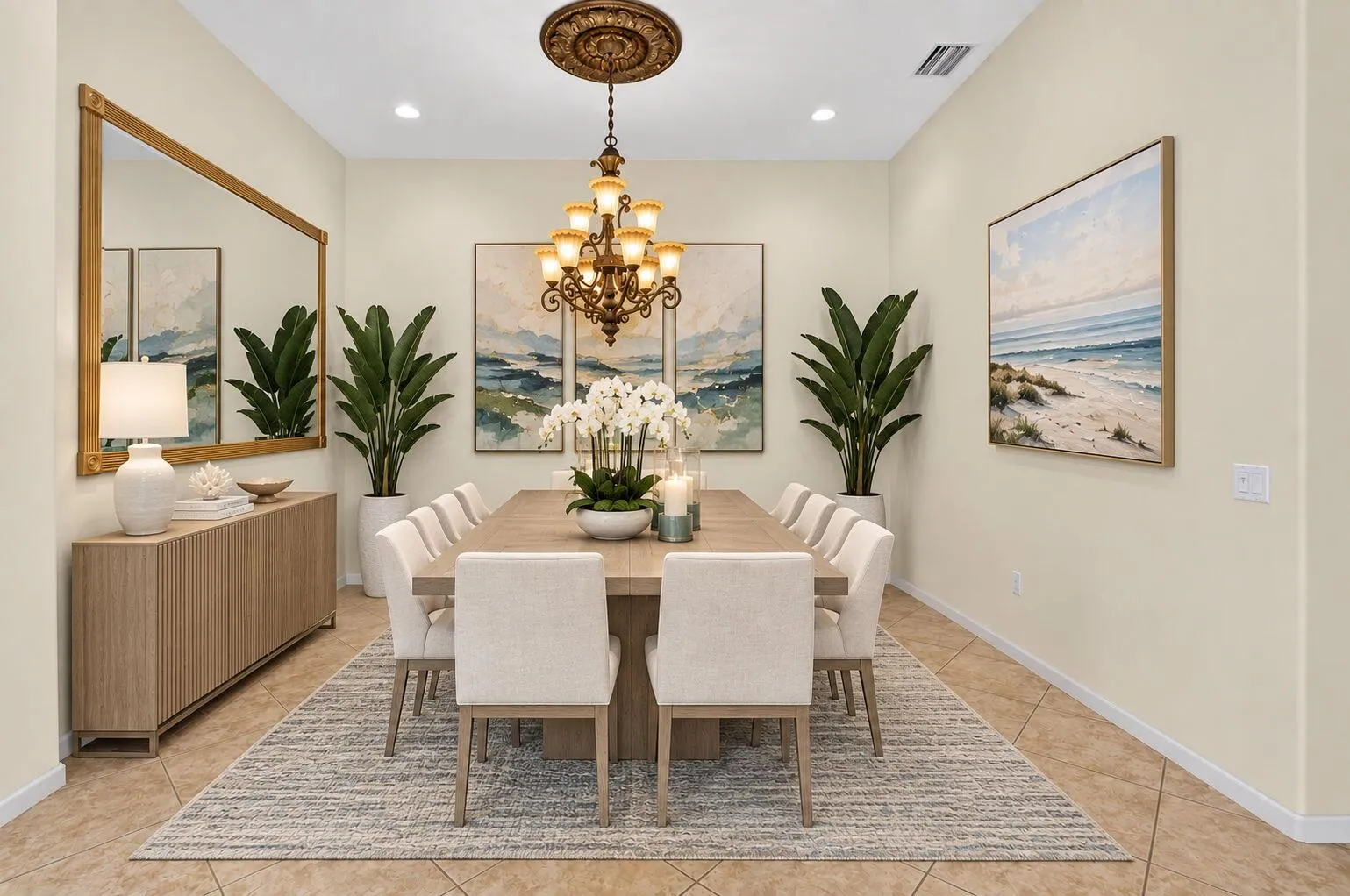 VIRTUALLY STAGED DINING ROOM