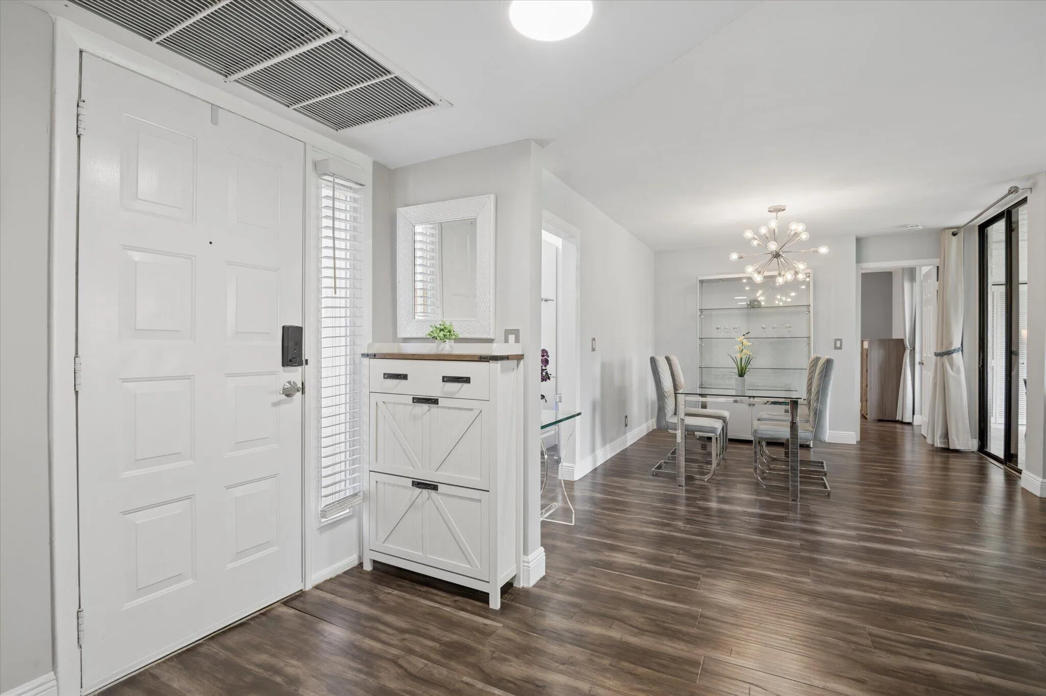 Front door and spacious entry