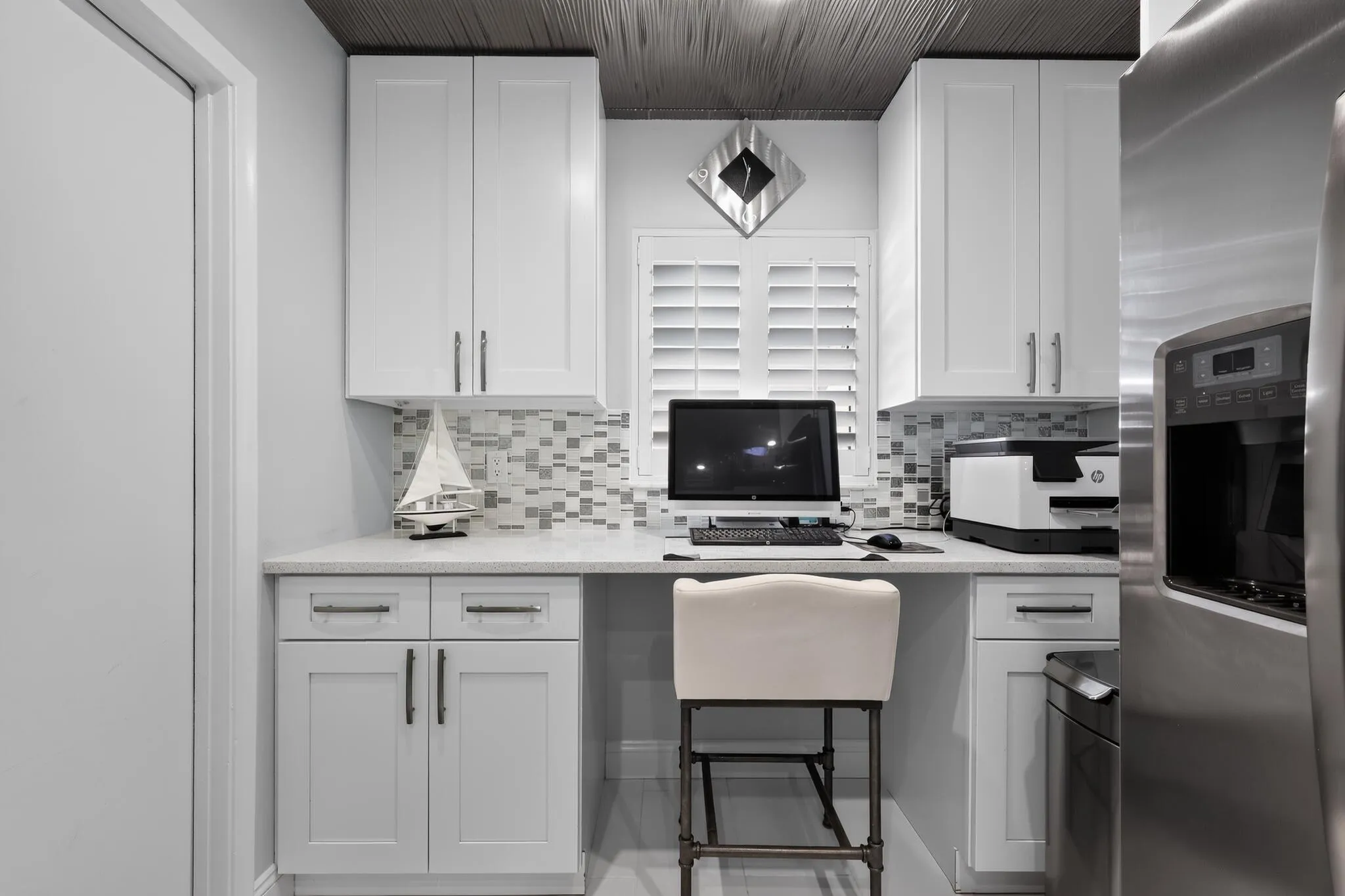 Desk area at back of Kitchen.