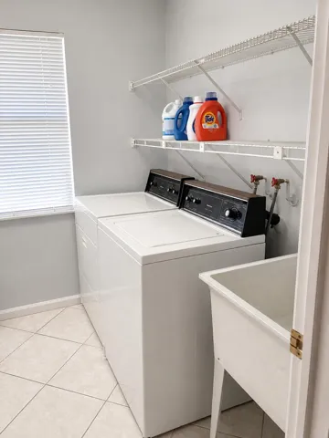 laundry w washer and dryer