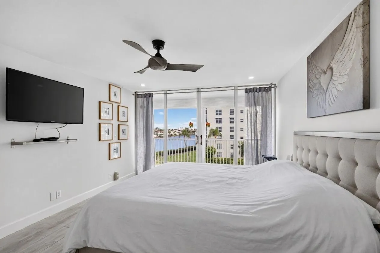 Master bedroom with view