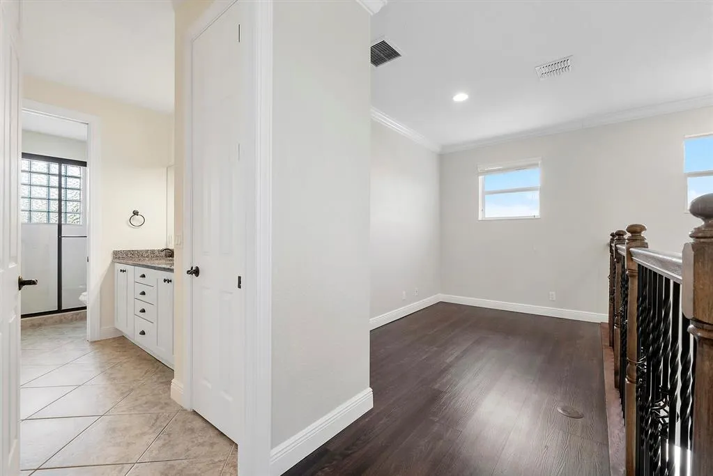 upstairs
