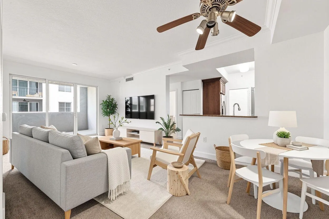 virtually staged living/dining