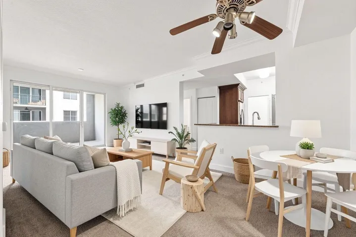 virtually staged living/dining