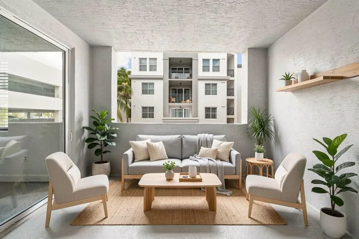 virtually staged patio