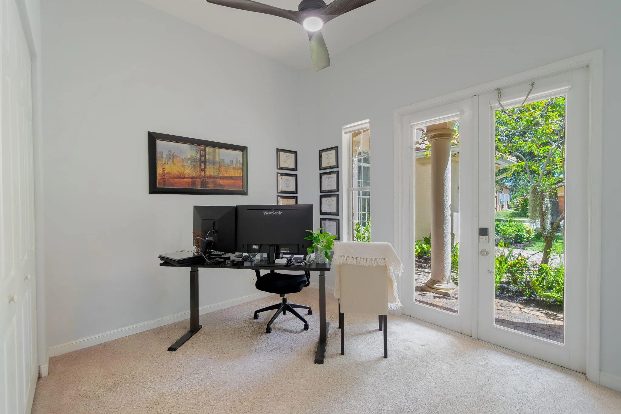 Bedroom being used as an office