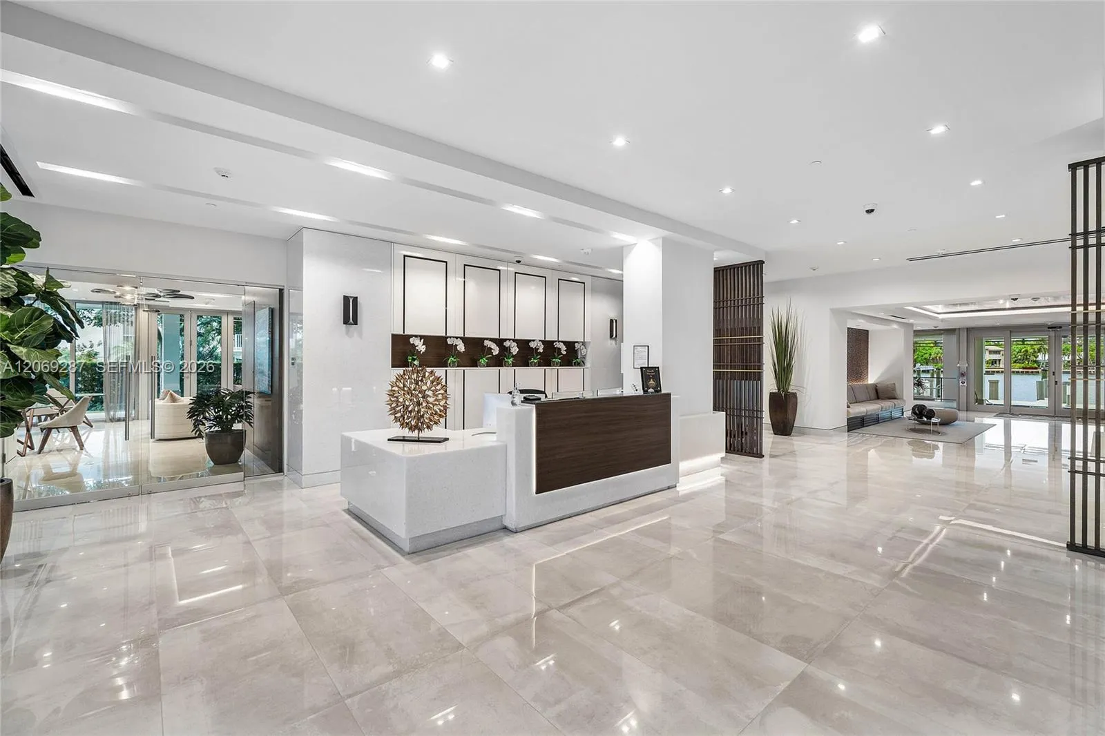 An elegant reception area with dedicated concierge service provides a welcoming and attentive arrival experience.