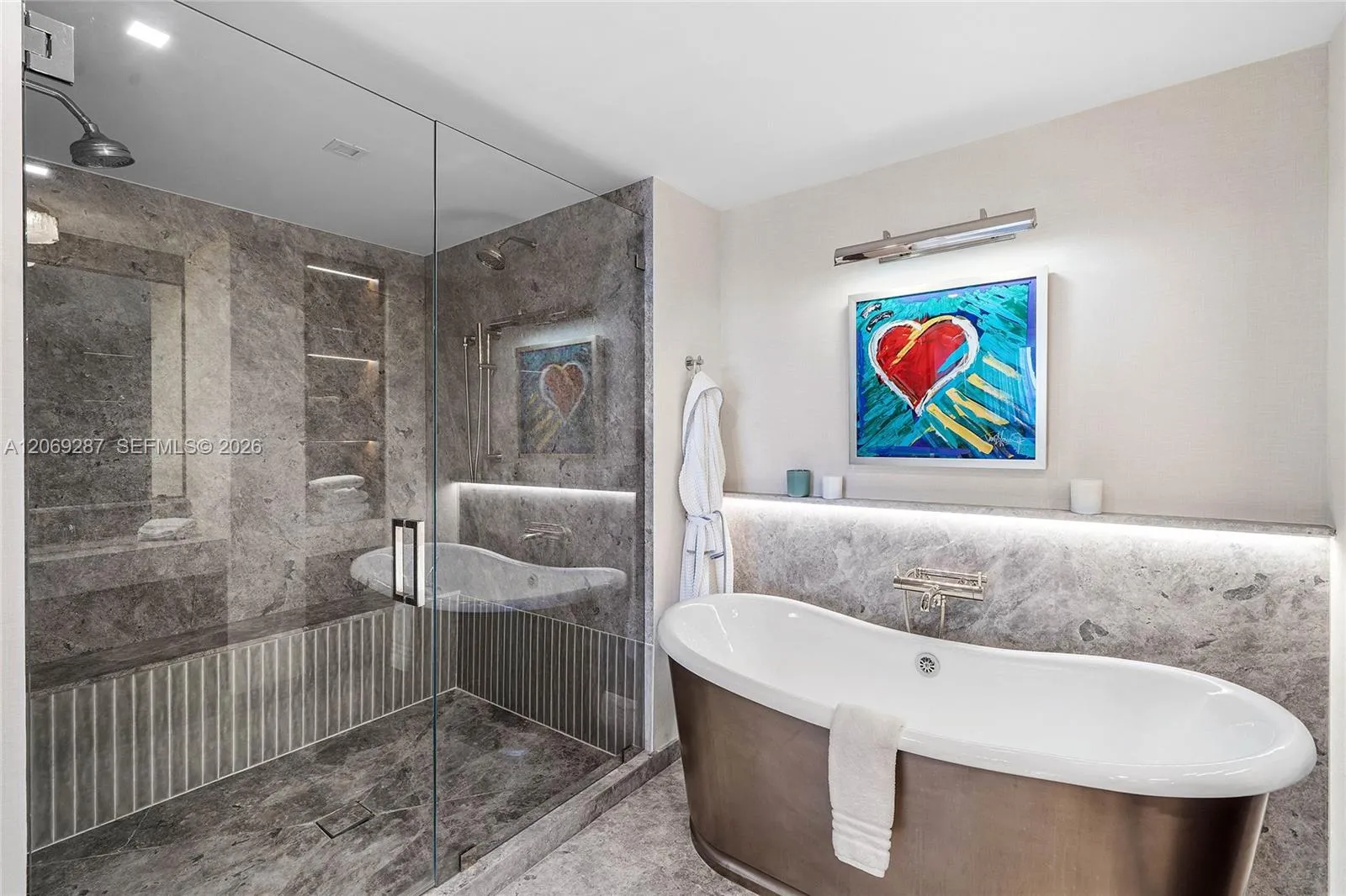 Glass Enclosed Shower