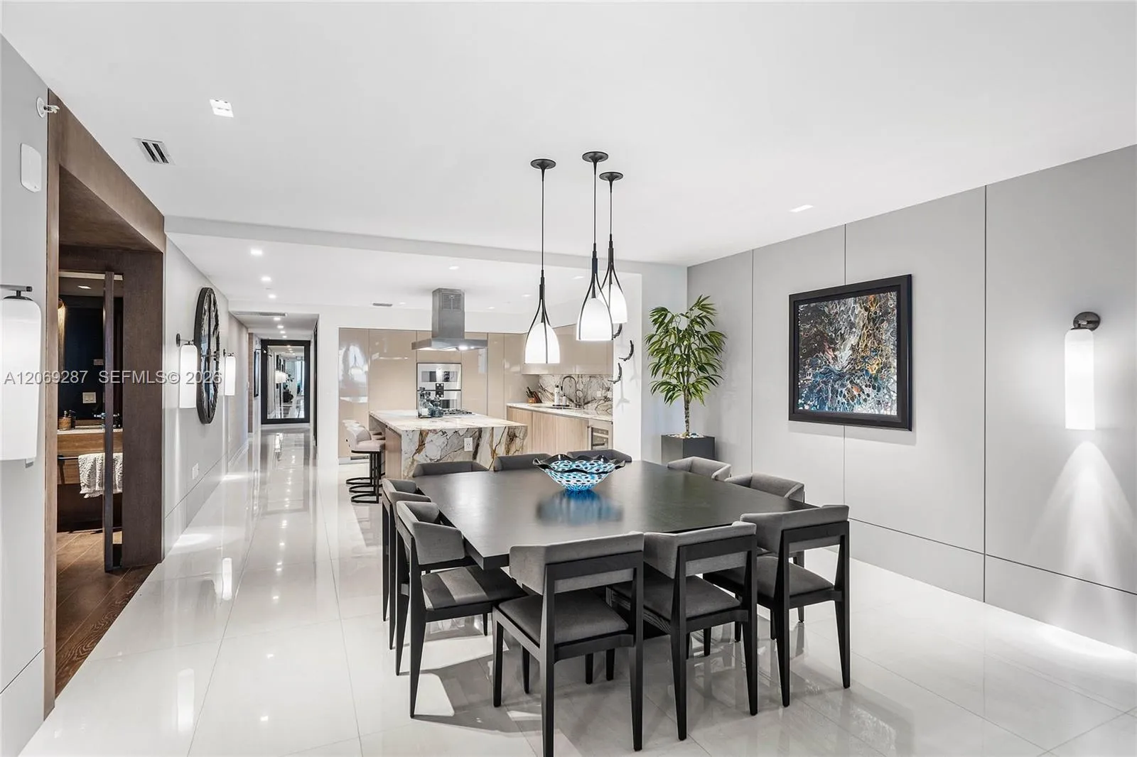 A refined dining area offering a sophisticated setting for intimate dinners and effortless entertaining.