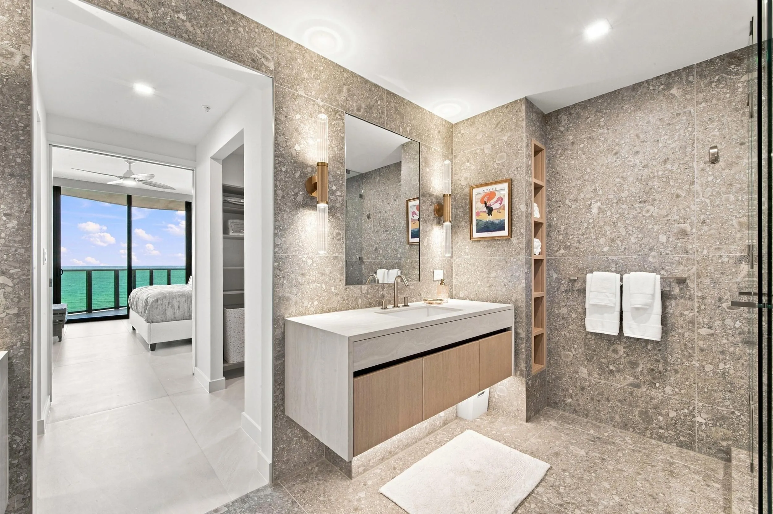 Primary Bathroom with Ocean Views