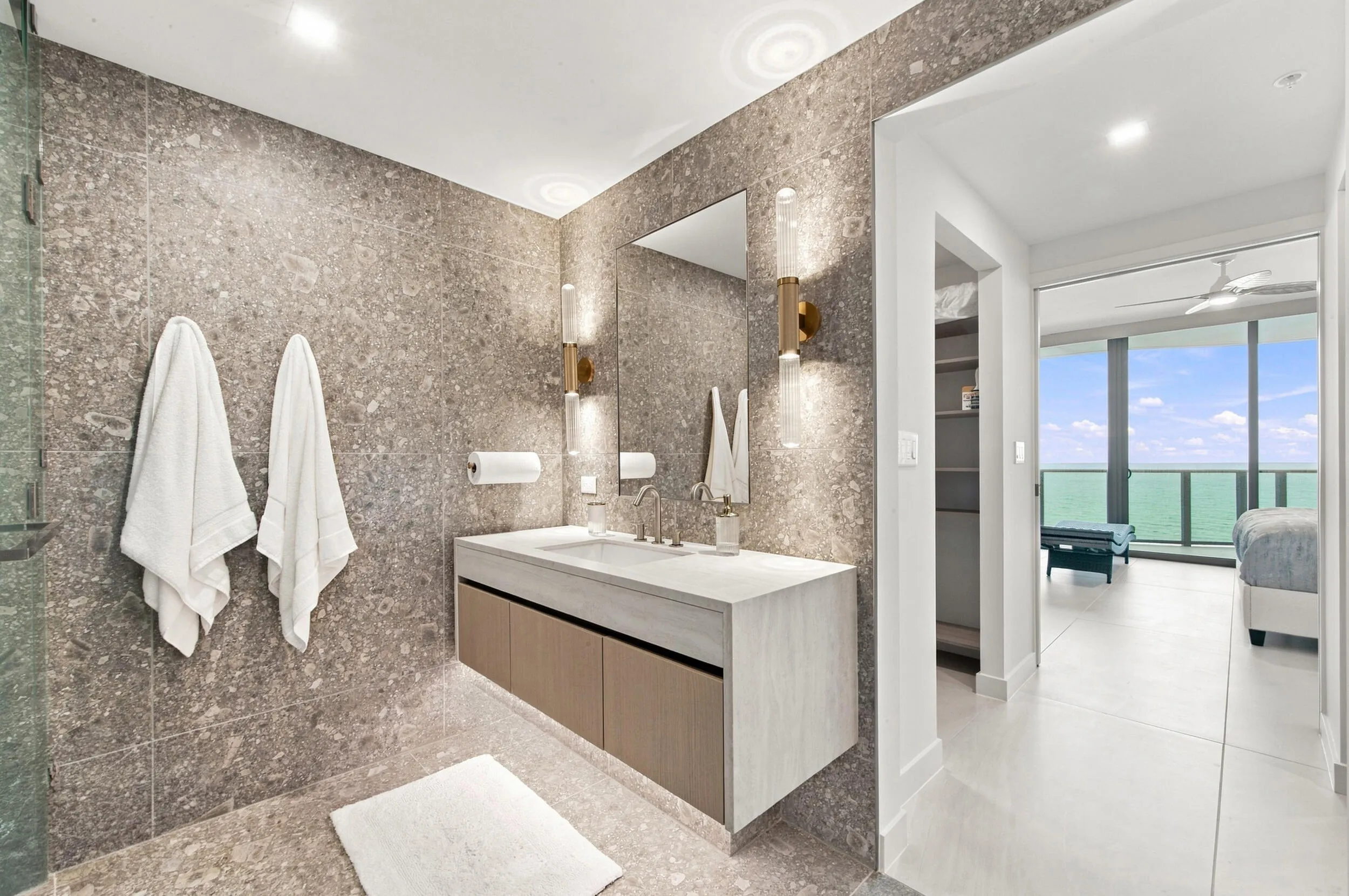 Primary Bathroom with Ocean Views