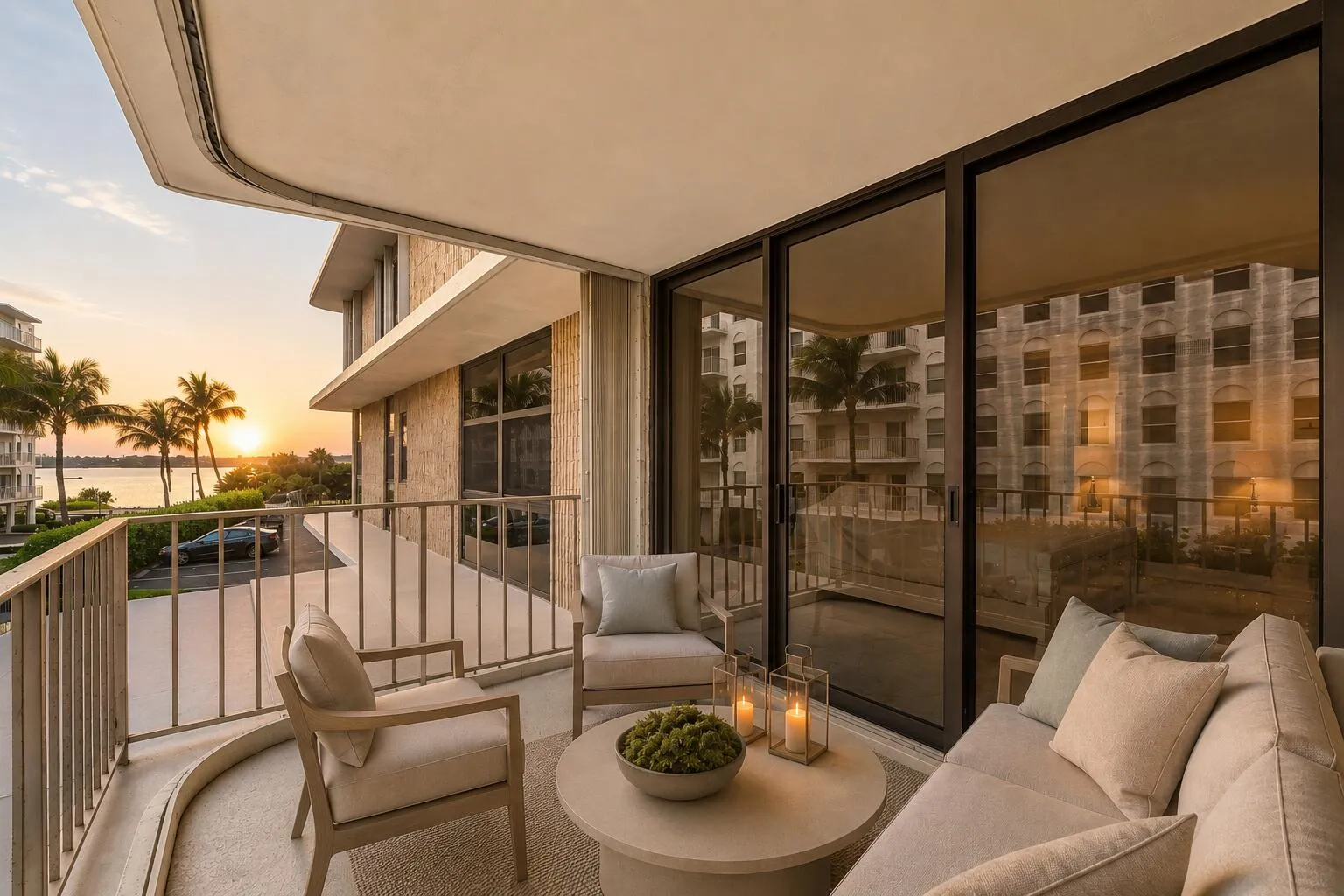 2nd Balcony w/ Ocean & Intracoastal Sunset Views
