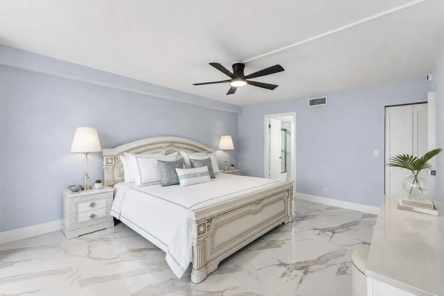 Spacious room featuring ocean views.
