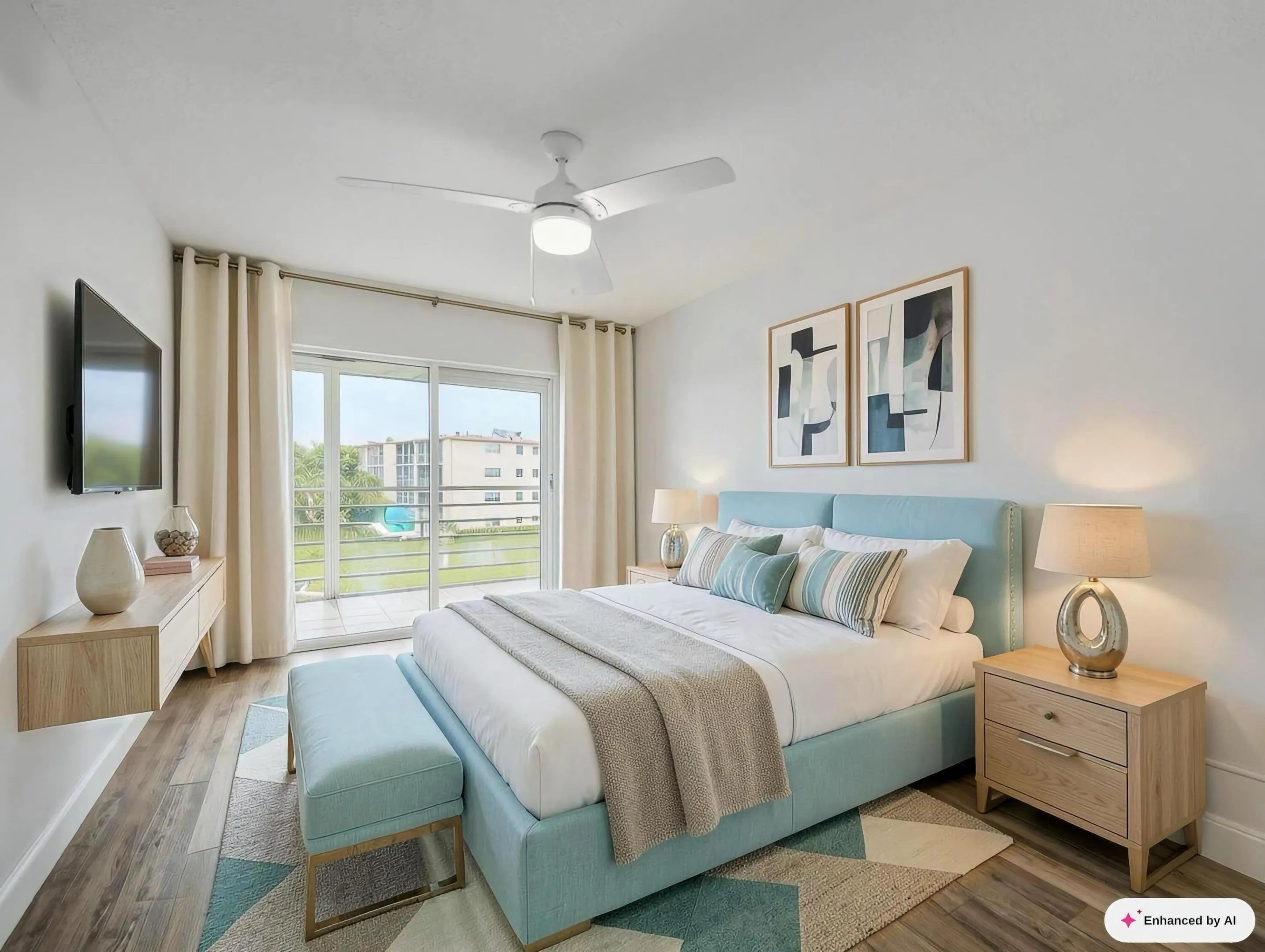 Primary Bedroom Staged
