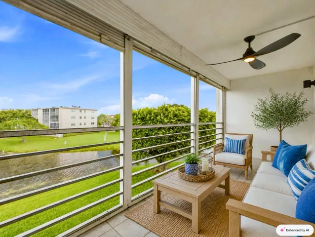 Screened Balcony Staged