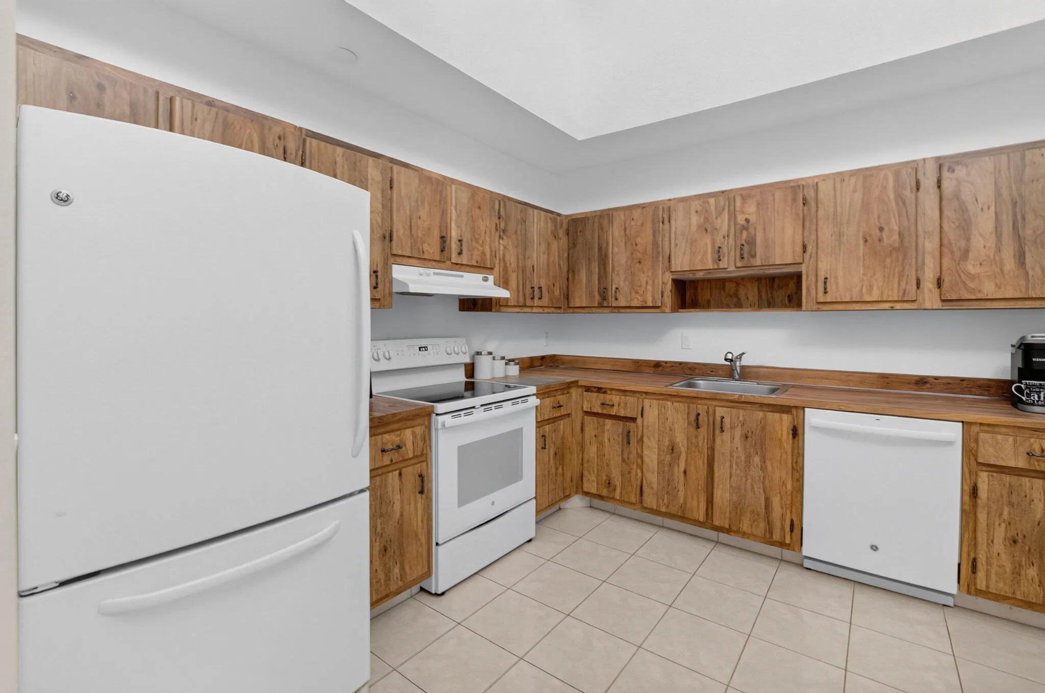 Vaulted Ceiling with high windows for a bright kitchen full of natural light