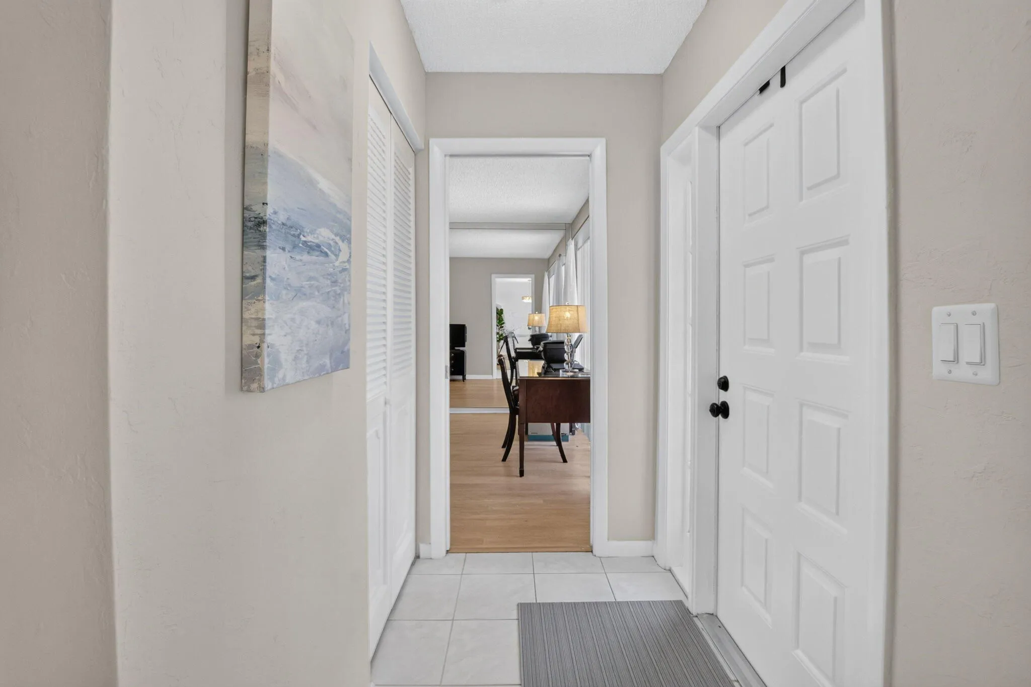Main entrance with storage closet