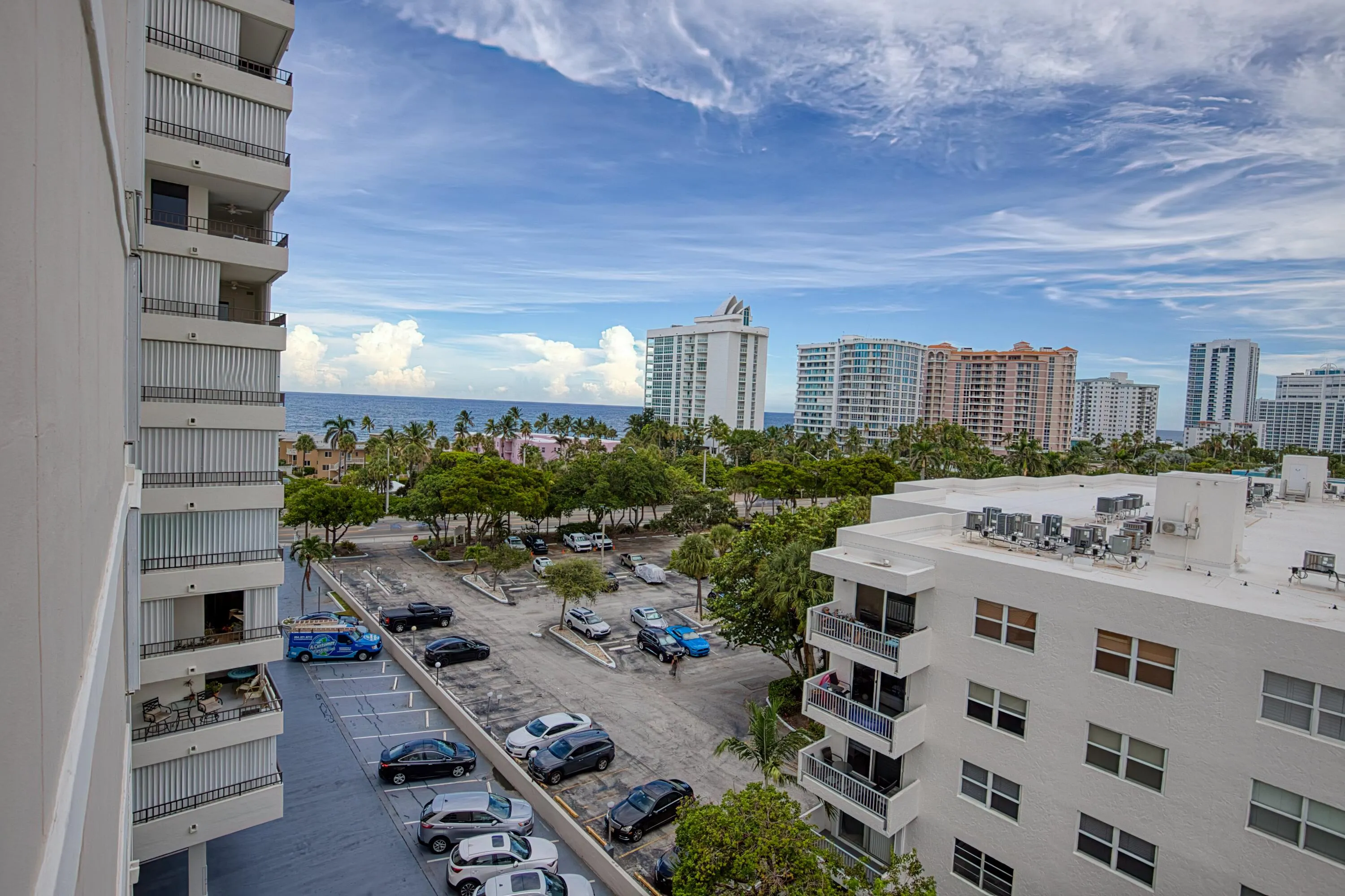 view from balcony