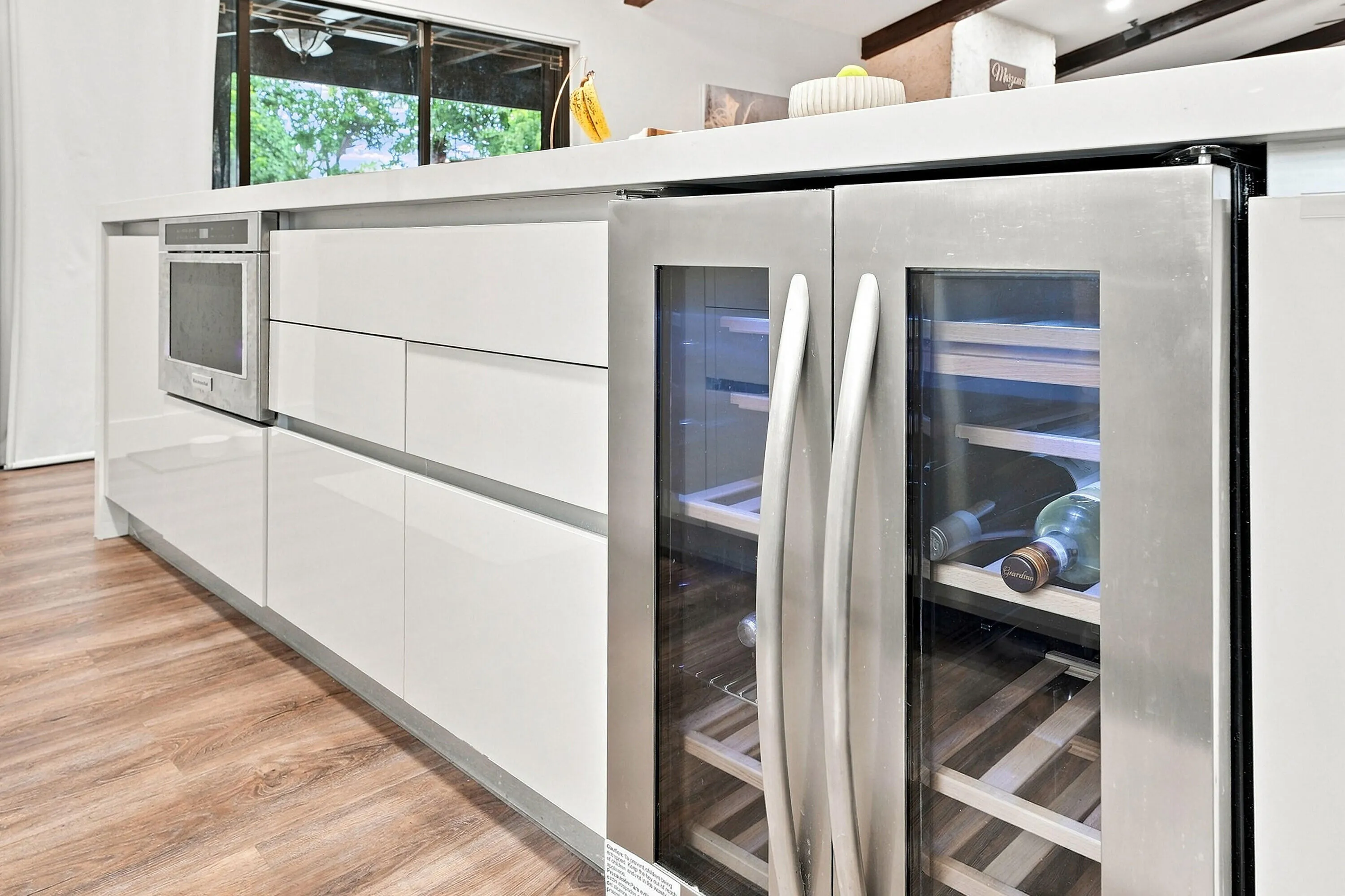 Wine Cooler, Microwave & Cabinetry
