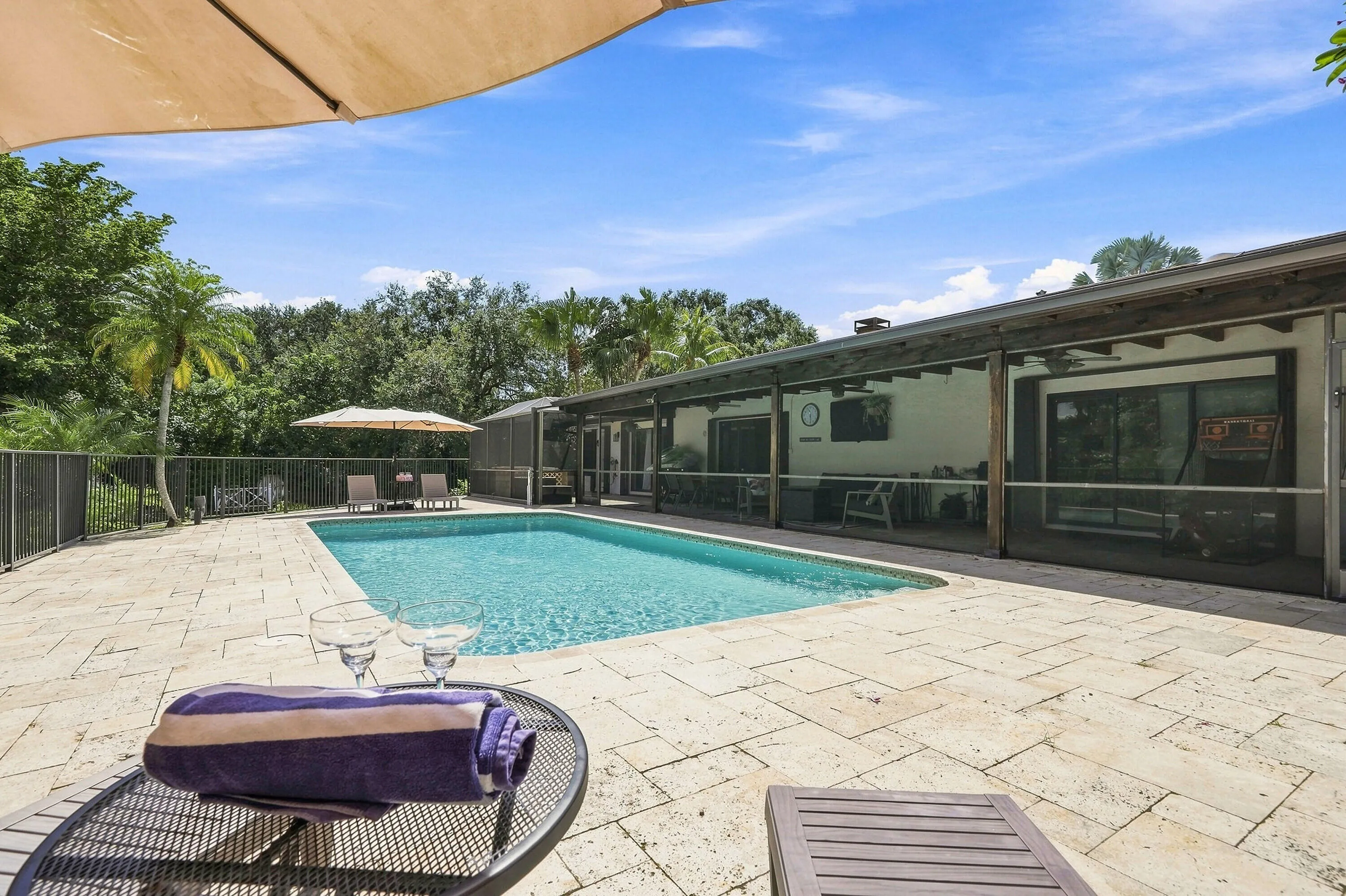 Pool and Travertine Deck