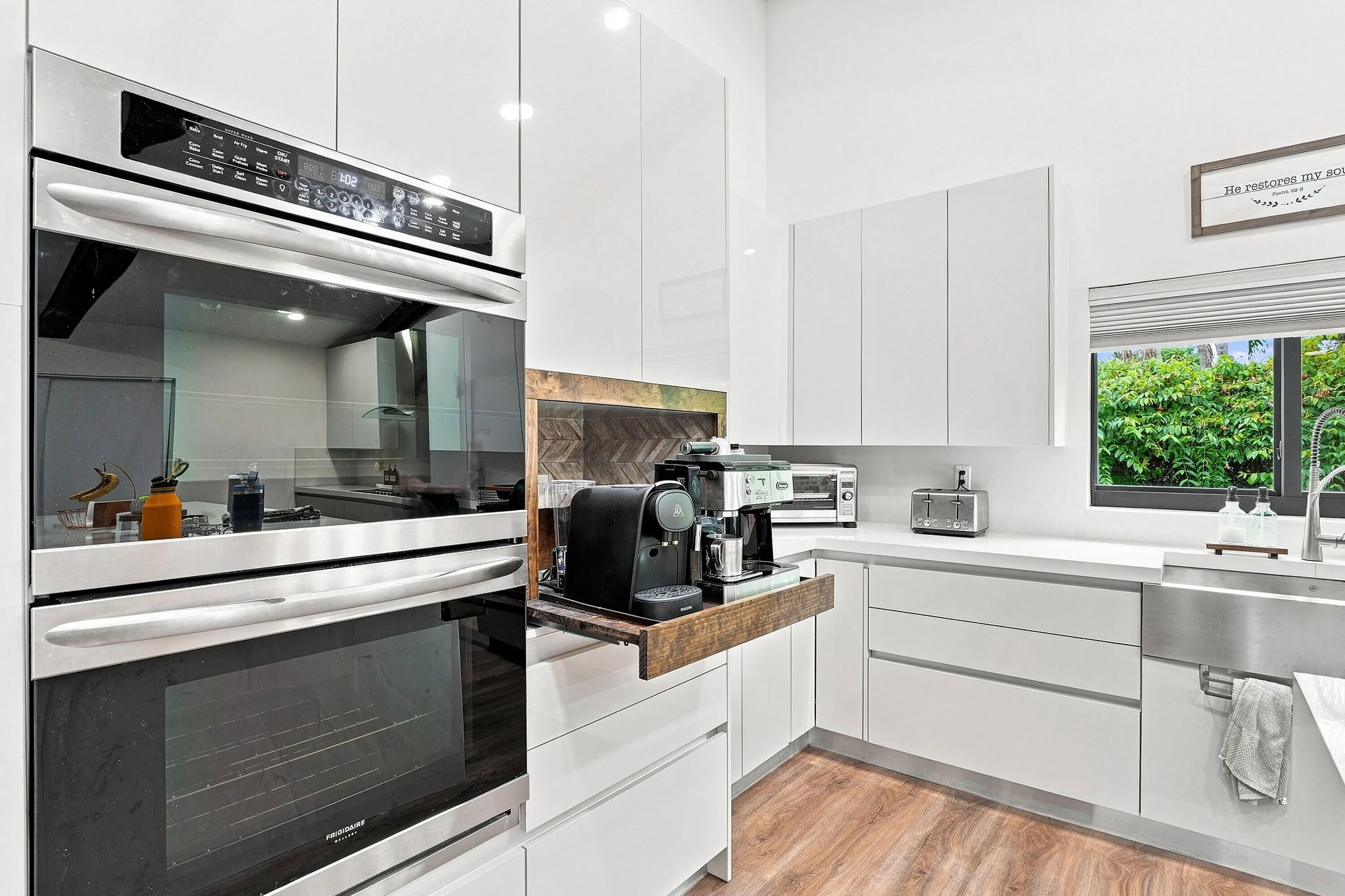 Double Wall Ovens, Coffee Station