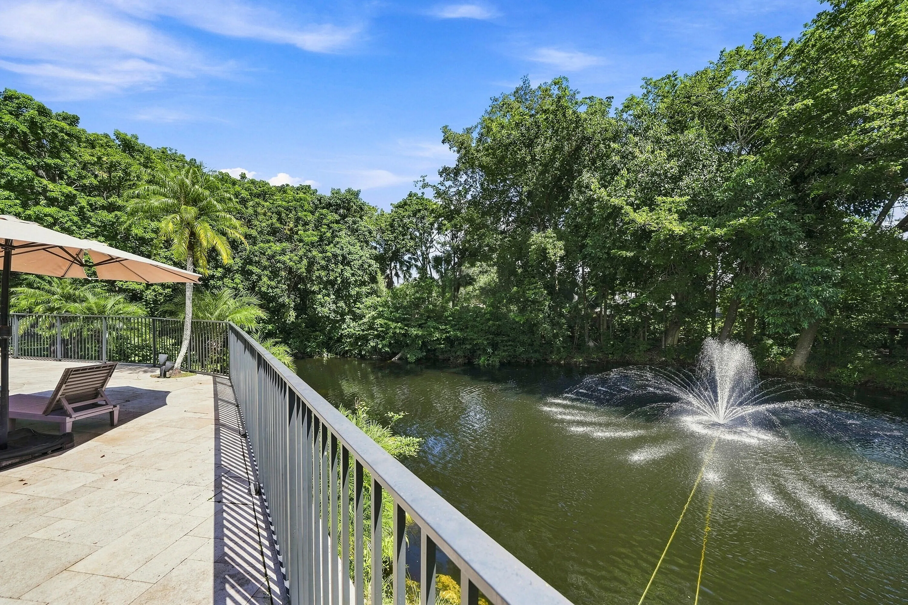 Private Pond with Fountain