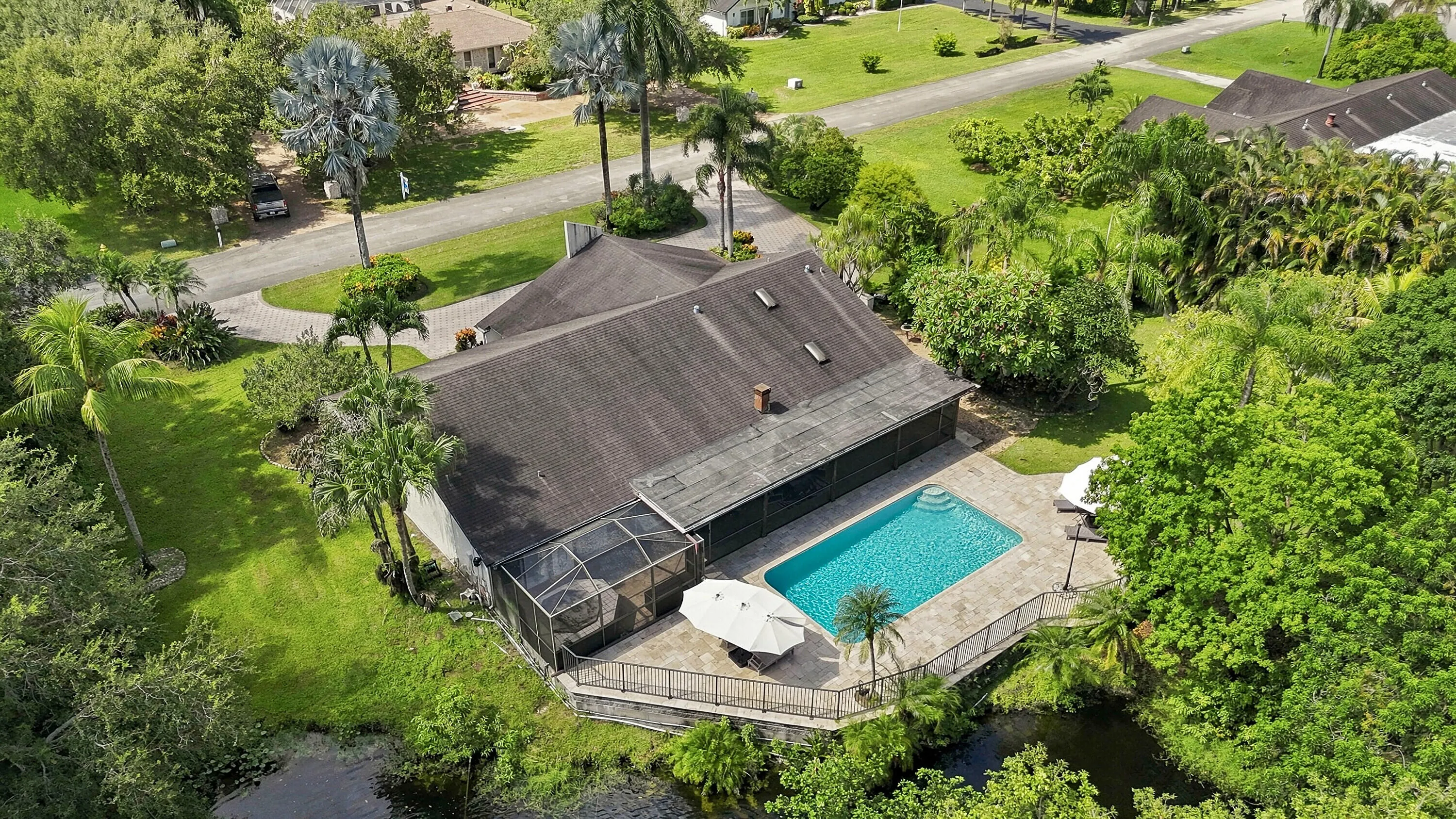 Aerial Rear Property View