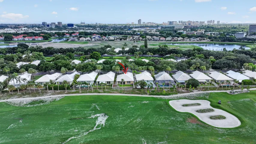 Golf course frontage with a residential setting
