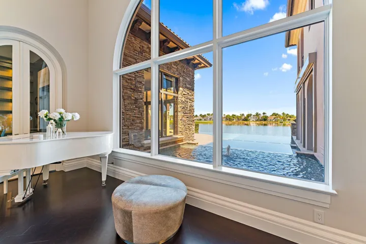 View of Lake from Living Room