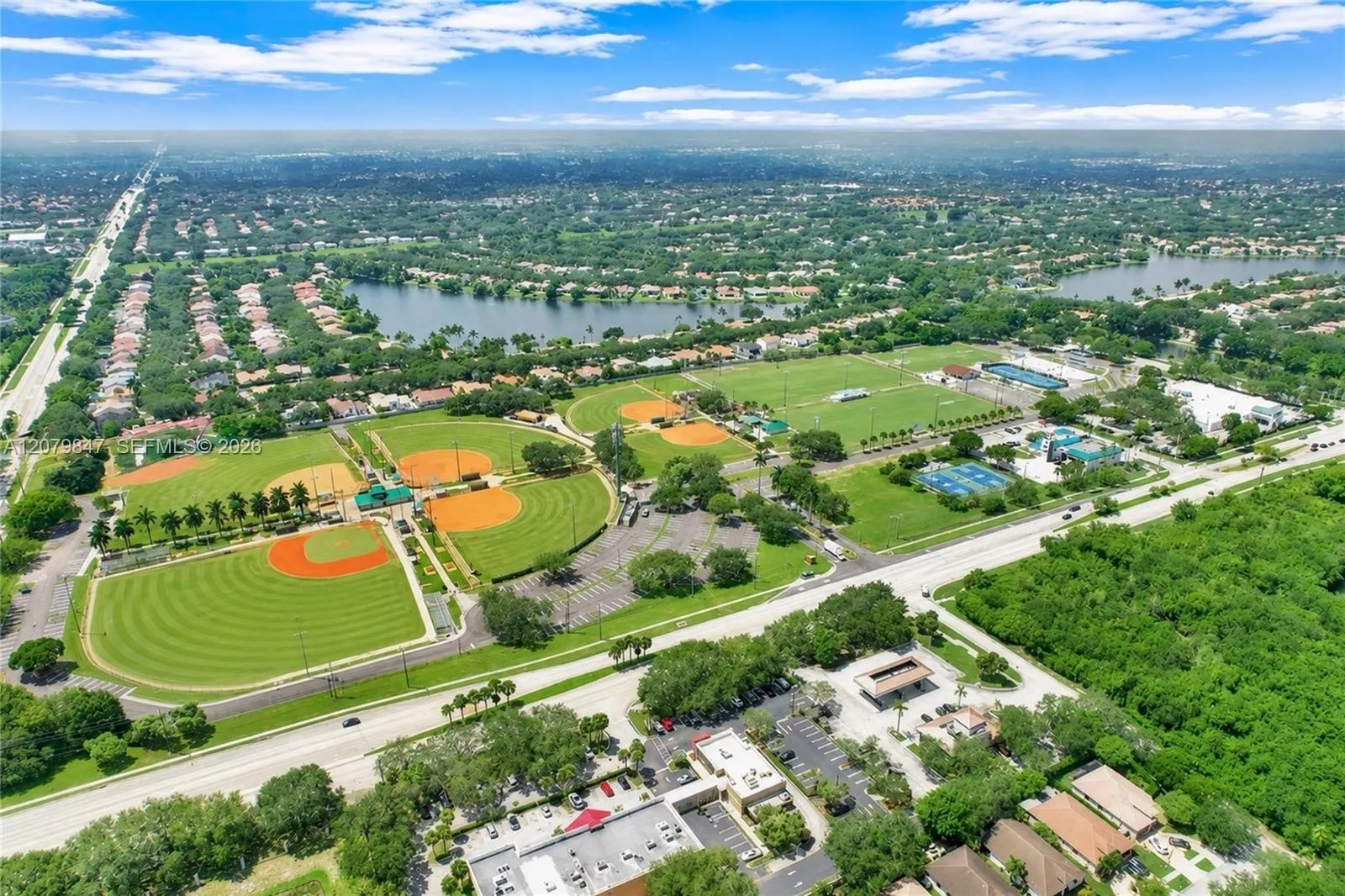 Park across the street, sports complex