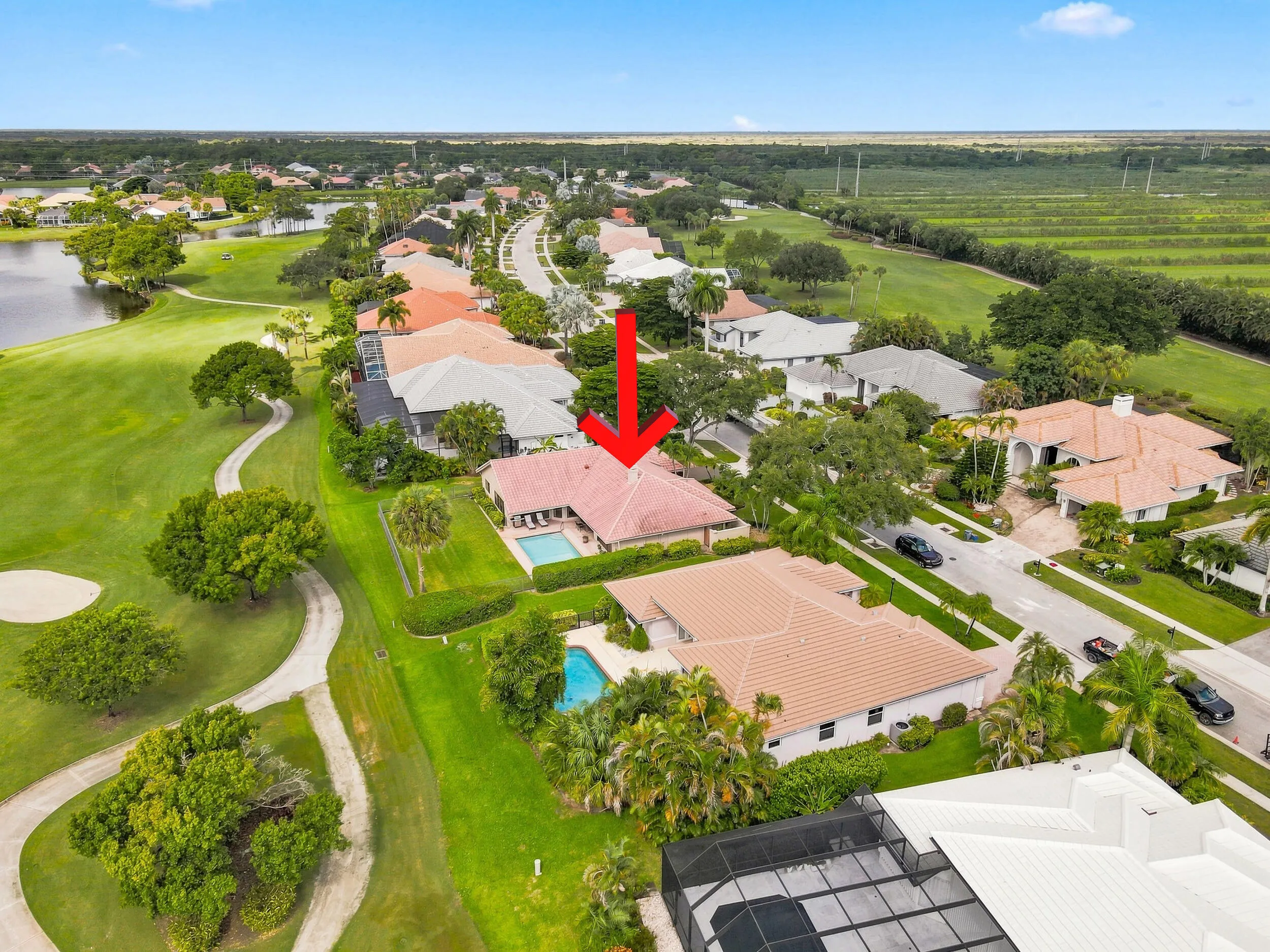 drone rear of house