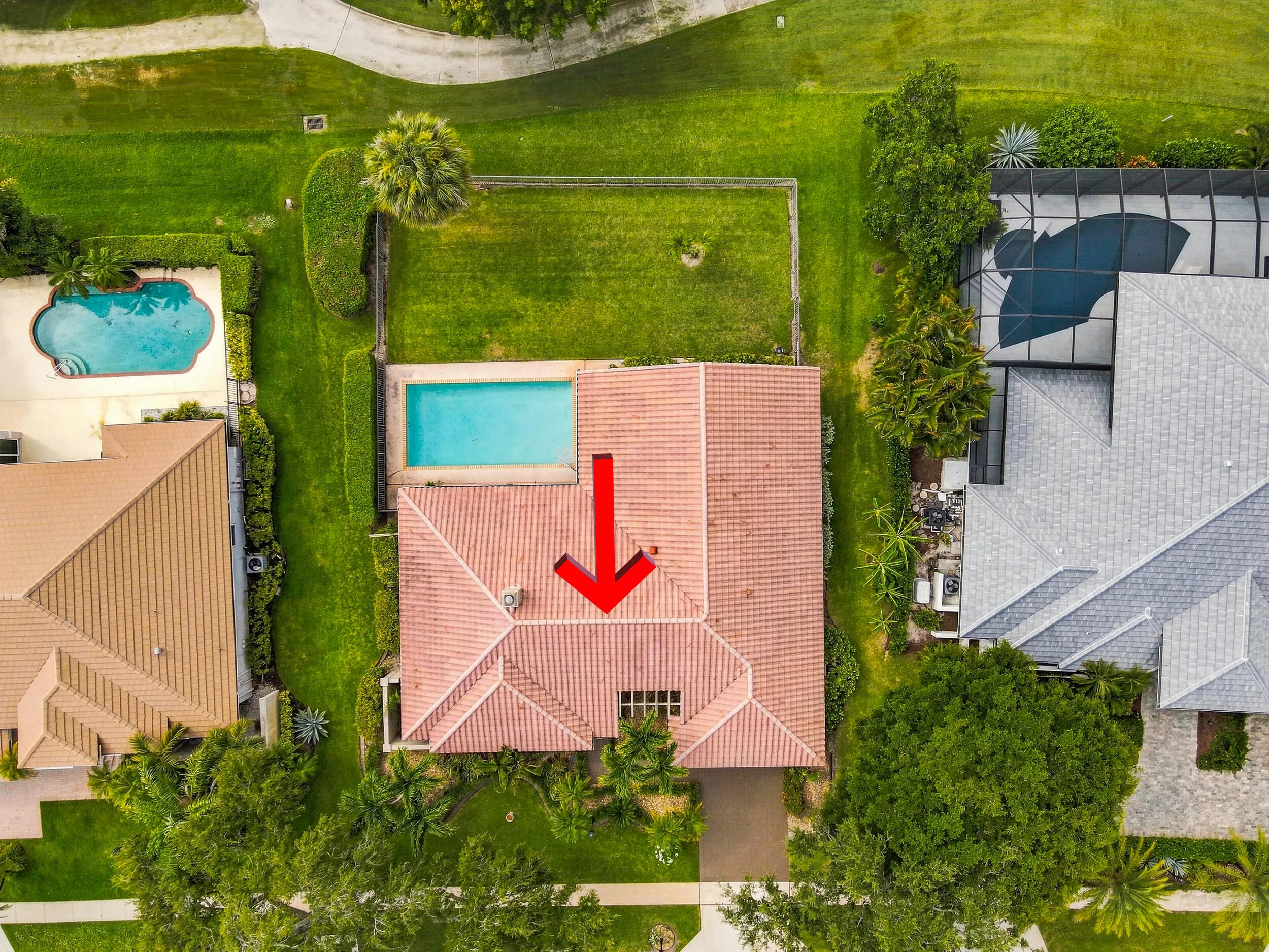 drone top of house