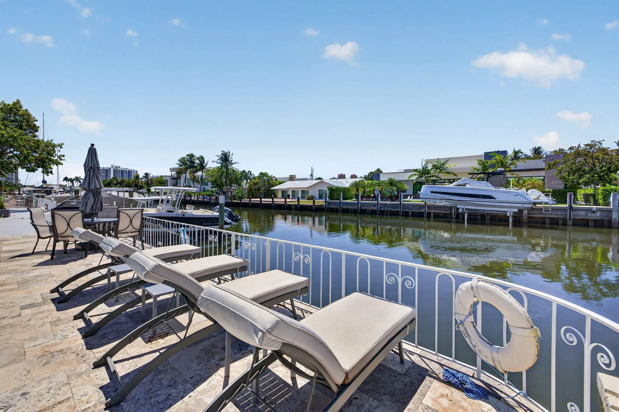 Waterfront patio