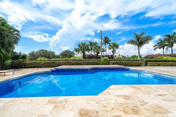 Back yard with golf views